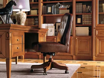 INCONTRI - Swivel leather armchair with castors by Martini Interiors - view 2